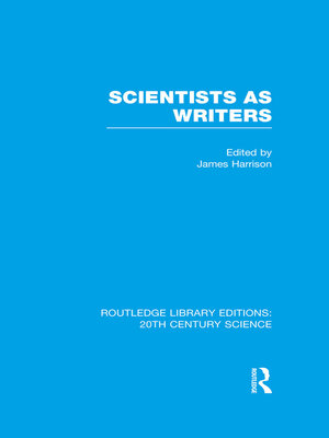 cover image of Scientists as Writers